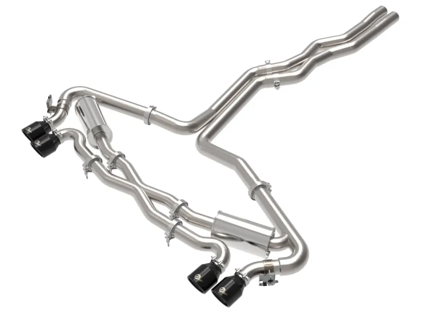 aFe MACH Force-Xp 3 IN to 2-1/2 IN SS Cat-Back Exhaust Black For Audi - 49-36448-B