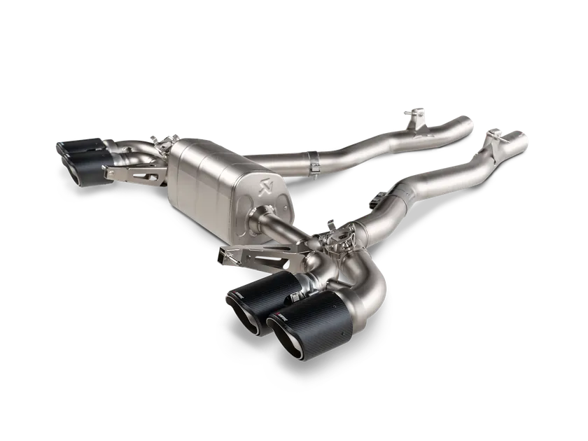 Akrapovic Titanium Slip-On Line Exhaust For F91/92 BMW M8 (/OPF/GPF) - Carbon Tips
