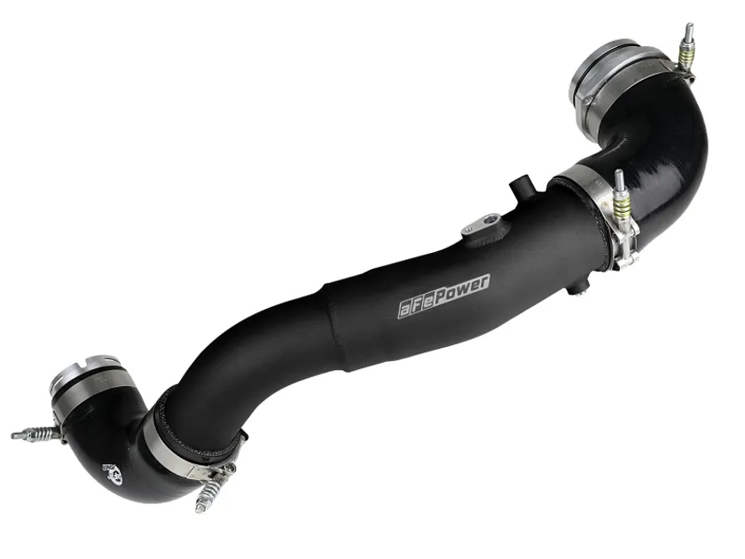aFe BladeRunner 2-1/2 IN to 3 IN Aluminum Hot Charge Pipe Black For BMW - 46-20408-B