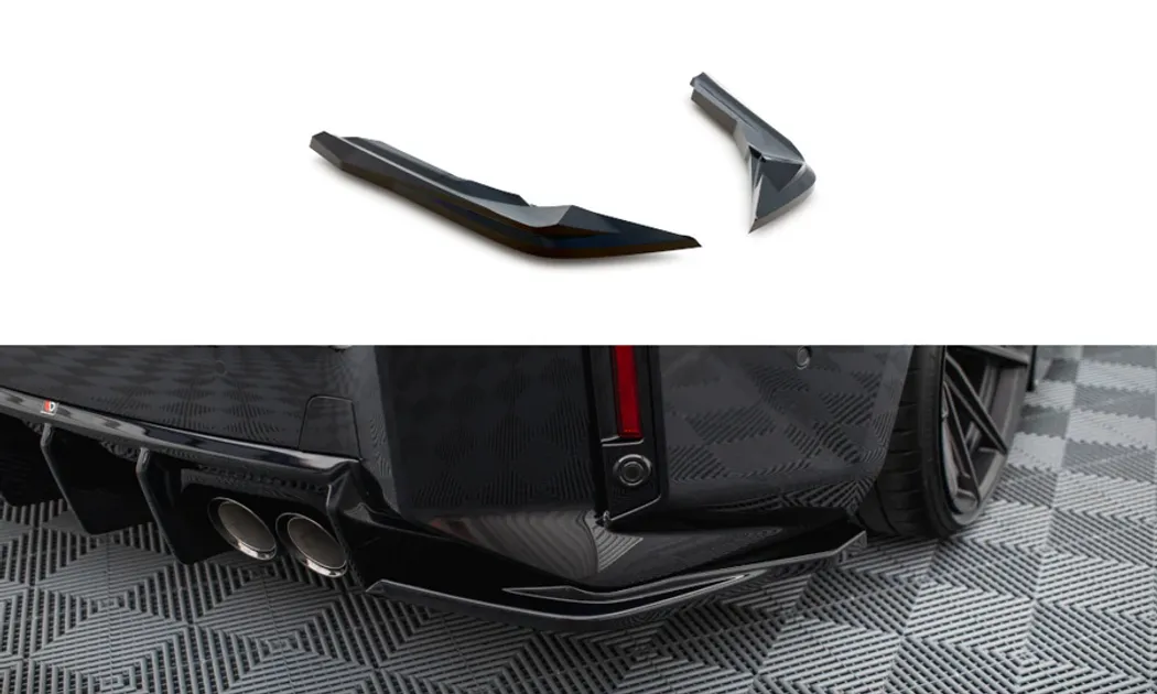 Maxton Design Rear Side Splitters For G87 BMW M2 - Gloss Black (For Valance)