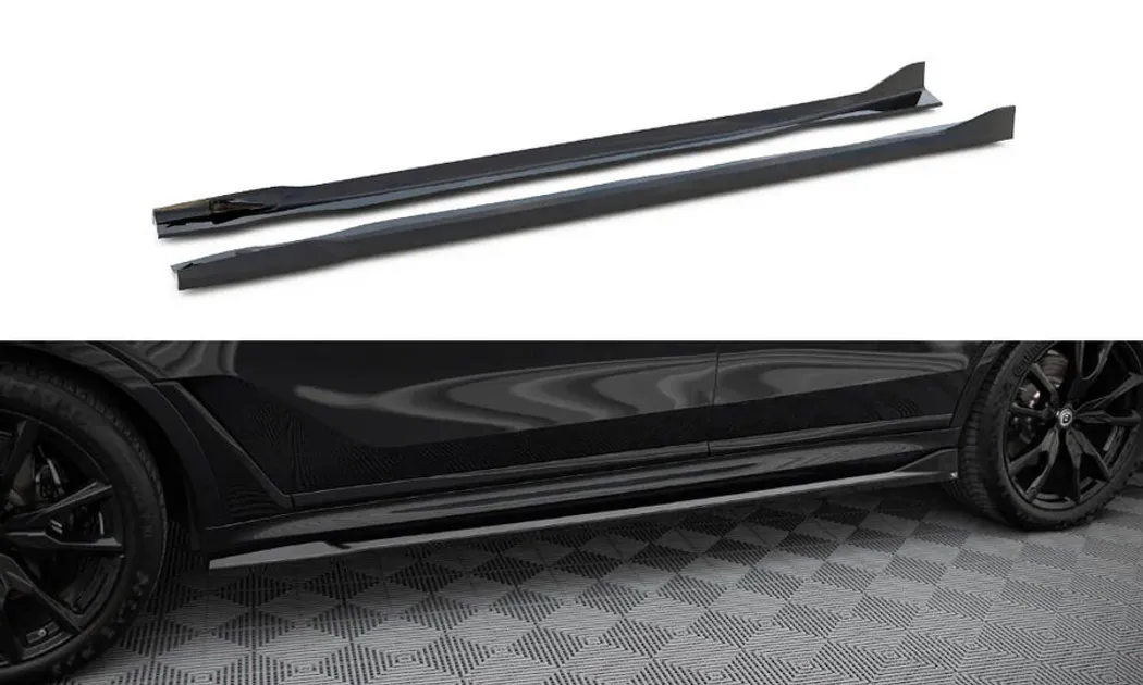 Maxton Design Side Skirts Diffusers For G07 BMW X7 M-Pack Facelift