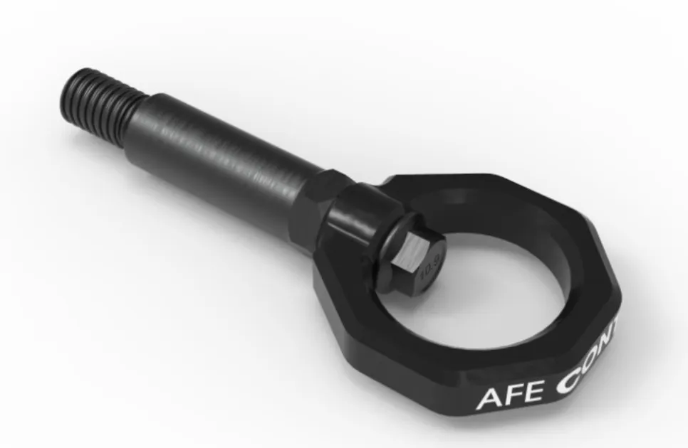 aFe CONTROL Front Tow Hook Black For BMW - 450-502001-B