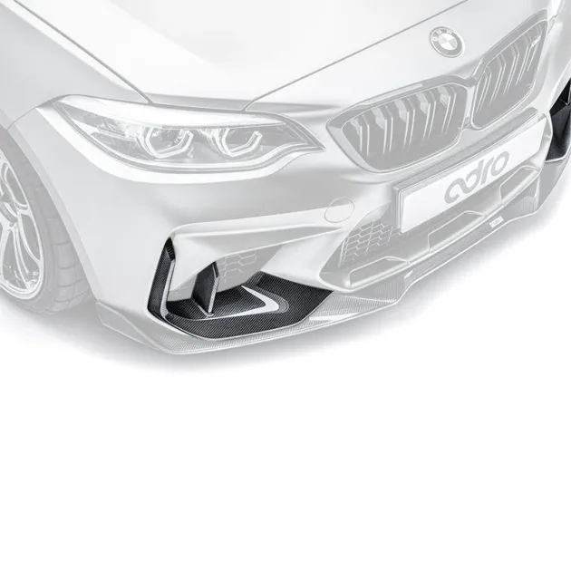 Adro Carbon Front Bumper Air Duct Cover Set For F87 BMW M2 Competition