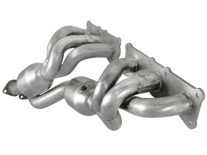 aFe Twisted Steel Header 304 SS w/ Cat For BMW - 48-36307-1