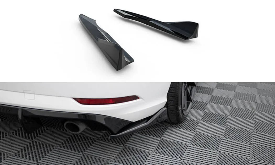 Maxton Design Rear Side Splitters For 8V Audi A3 Sedan Facelift (Set For Valance)– V2