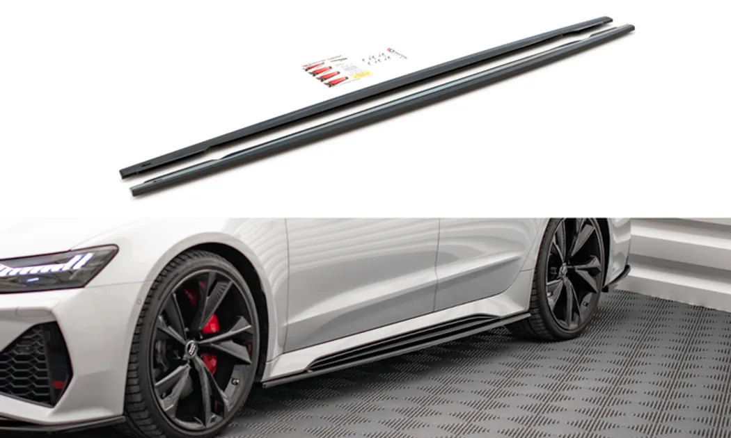 Maxton Design Side Skirt Diffusers For C8 Audi RS6 – V2