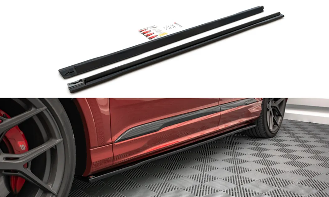 Maxton Design Side Skirt Diffusers For MK2 (4M) Audi SQ7 / Q7 S-Line Facelift