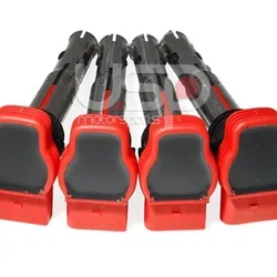 OEM Ignition Coil Packs (FSI/TSI) Set of 4 (RED) For VW / Audi