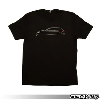 034 T-Shirt For MK7 GTI Line Art (Large)