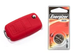 USP Silicone Key Fob Jelly w/ Battery (Red) - 2032