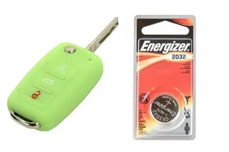 USP Silicone Key Fob Jelly w/ Battery (Glow in the Dark - Green) - 2032