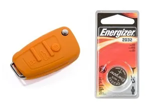 USP Audi Silicone Key Fob Jelly w/ Battery (Orange) - 2032