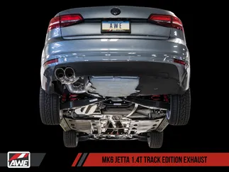 AWE Track Edition Exhaust For MK6 Jetta 1.4T - Diamond Black Tips