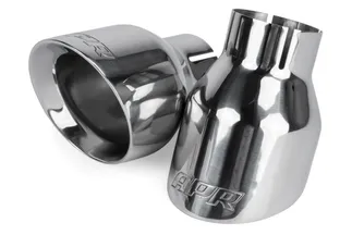 APR 4" Slash-Cut Exhaust Tip Kit, Double Walled, Polished Silver