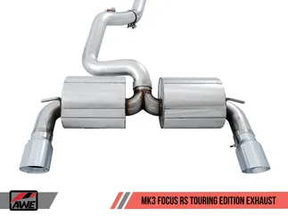 AWE Touring Edition Cat-back Exhaust for Ford Focus RS - Non-Resonated - Diamond Blac