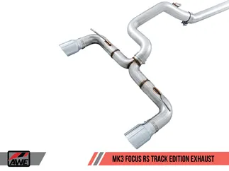 AWE Track Edition Cat-back Exhaust for Ford Focus RS - Diamond Black Tips