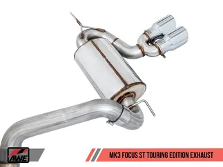 AWE Touring Edition Cat-back Exhaust for Ford Focus ST - Non-Resonated - Diamond Blac