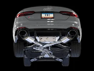 AWE Touring Edition Exhaust for Audi B9 RS 5 Coupe - Non-Resonated - Diamond Black RS