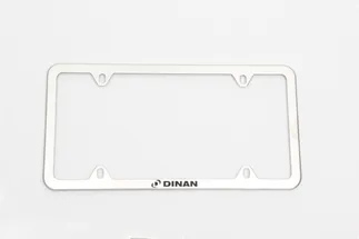 Dinan Slimline License Plate Frame - Brushed Steel