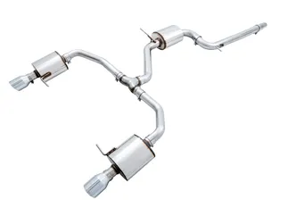 AWE Touring Edition Exhaust For VW MK7 Jetta GLI - Chrome Silver Tips
