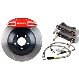 Stoptech Front Big Brake Kit w/ Red ST-41 Caliper For MK7 GTI - Slotted (328X25)