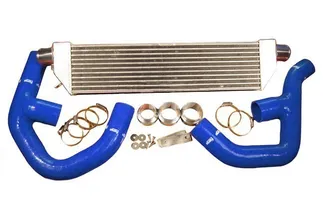Forge Front Mount "Twintercooler" Kit Blue Hoses For 2.0T