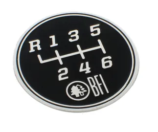 BFI 6-Speed Gate Pattern Coin for Heavy Weight Shift Knobs