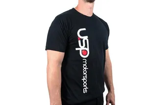 USP Motorsports Black Logo T-Shirt- Medium