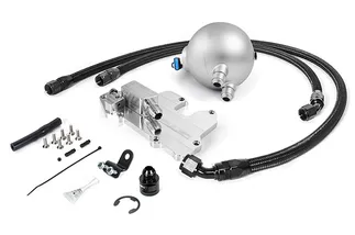 Spulen Billet Spherical Catch Can Kit V2 Silver For 1.8T and 2.0TSI Jetta