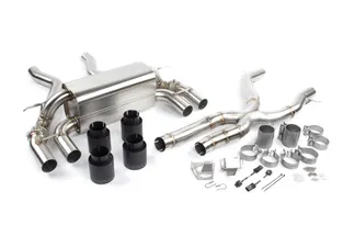 Dinan Free Flow Axle Back Exhaust & X-Pipe For BMW M2C - Black Tips