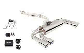 XForce 3" Brushed Stainless Steel Cat Back W/Varex Muffler & Smartbox Controller For 