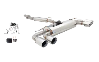 XForce 3" Brushed Stainless Steel Cat Back System W/Varex Muffler For 8V Audi S3 Seda