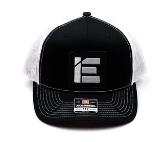 IE Twill Snapback Trucker Hat - Classic Black & White