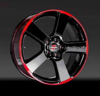 Oettinger RXX Redline Wheel - 19X8.5 - Black / Red