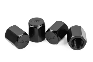 APR Wheel Valve Stem Caps - Set of 4 - Black