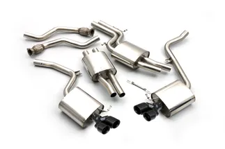 Milltek Non-Resonated Catback Exhaust (Black Tips) For Audi B8 S4