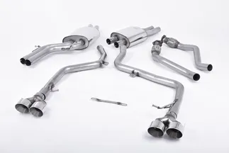 Milltek Non-Resonated Catback Race Exhaust For Audi S4 & S5 - Polished Tips