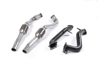 Milltek 3" Large Bore Downpipes High Flow Sport Cats For Audi RS7 4.0T