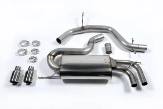 Milltek Non-Resonated Catback Exhaust Black Tips For MK5 GTI, A3