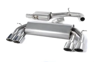 Milltek Resonated Catback Exhaust (Polished Oval Tips) For Audi S3 2.0T