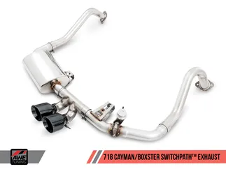 AWE Tuning Porsche 718 Boxster / Cayman SwitchPath Exhaust (PSE Only) - Diamond Black