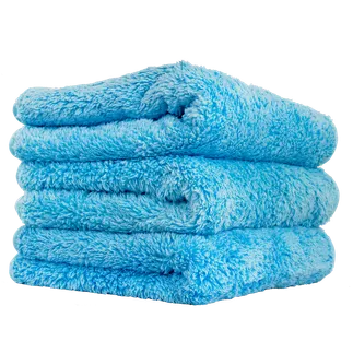 Chemical Guys Shaggy Fur-Ball Microfiber Towel, Blue 16" x 16" (3 Pack)