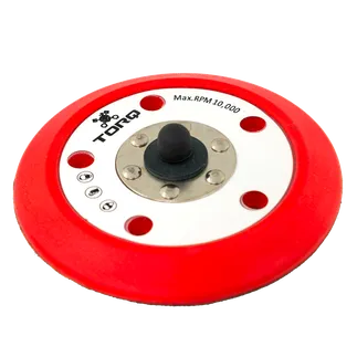 Chemical Guys TORQ R5 Dual-Action Red Backing Plate with Hyper Flex Technology (5 Inc