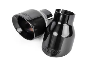 APR 4" Slash-Cut Exhaust Tip Kit, Double Walled, Diamond Black Polished