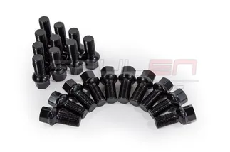 Spulen Ball Seat Wheel Bolt Black - 14x1.5x 45mm Length - 20 Pack