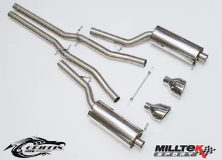 Milltek Non-Resonated Catback Exhaust- (Polished Tips) For Audi RS6