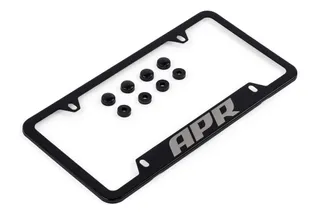 APR License Plate Frame - Thick, Black W/ Hiders
