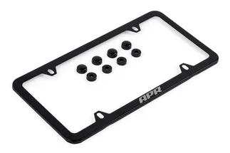 APR License Plate Frame - Slim, Black W/ Hiders