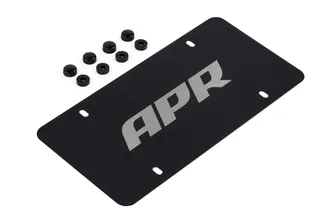 APR License Plate - Silver On Black