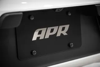 APR License Plate - Silver On Black